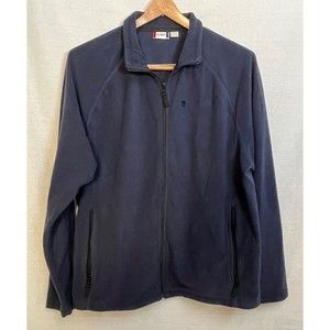 Clique Blue Fleece Zippered Jacket Windbreaker WoodmenLife Size XL